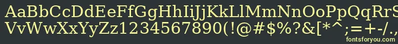 AePetra-fontti – keltaiset fontit mustalla taustalla