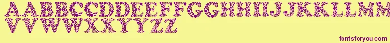 Amydor Font – Purple Fonts on Yellow Background