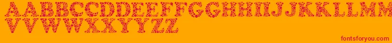 Amydor Font – Red Fonts on Orange Background