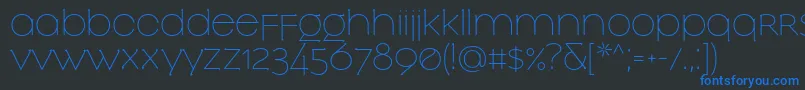 SlowglassRegular Font – Blue Fonts on Black Background