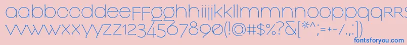 SlowglassRegular Font – Blue Fonts on Pink Background