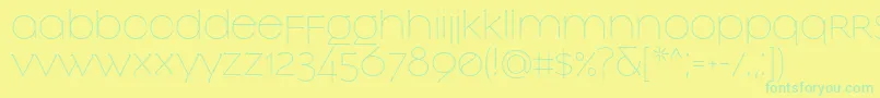 SlowglassRegular Font – Green Fonts on Yellow Background