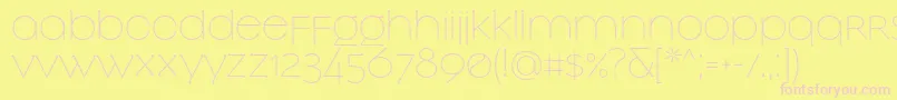 SlowglassRegular Font – Pink Fonts on Yellow Background