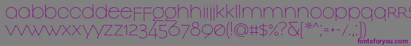 SlowglassRegular Font – Purple Fonts on Gray Background