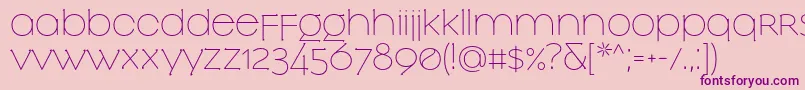 SlowglassRegular Font – Purple Fonts on Pink Background