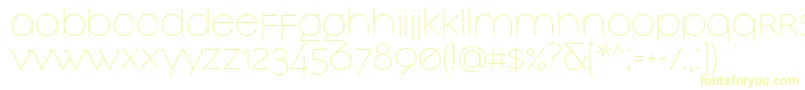 SlowglassRegular Font – Yellow Fonts on White Background