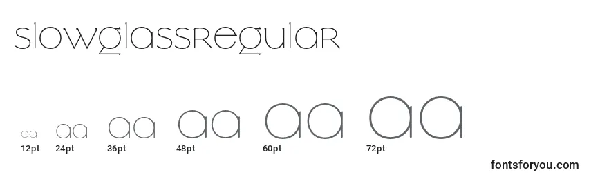 Размеры шрифта SlowglassRegular