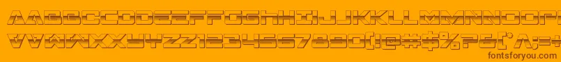 Transamericaplat Font – Brown Fonts on Orange Background