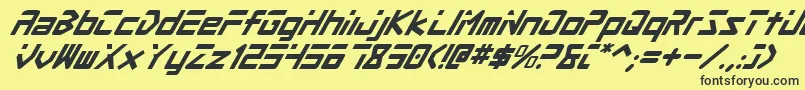 Procv2supi Font – Black Fonts on Yellow Background