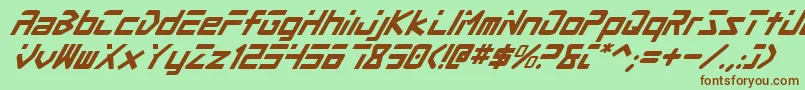 Procv2supi Font – Brown Fonts on Green Background