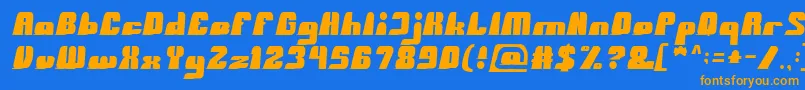 BlackMamba Font – Orange Fonts on Blue Background