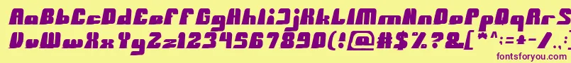 BlackMamba Font – Purple Fonts on Yellow Background