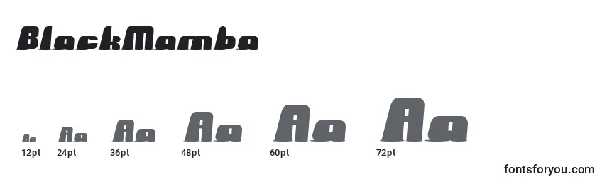 Размеры шрифта BlackMamba (71921)