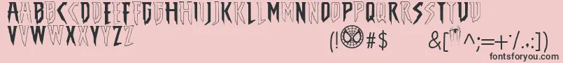 TheAmazingSpiderMan Font – Black Fonts on Pink Background