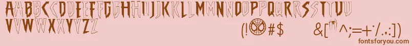 TheAmazingSpiderMan Font – Brown Fonts on Pink Background