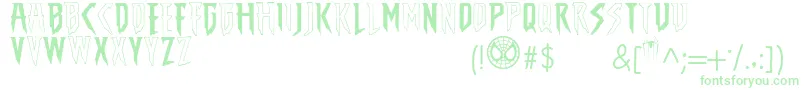 TheAmazingSpiderMan Font – Green Fonts on White Background