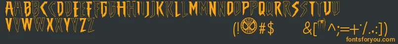 TheAmazingSpiderMan Font – Orange Fonts on Black Background