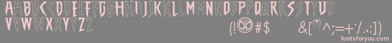 TheAmazingSpiderMan Font – Pink Fonts on Gray Background