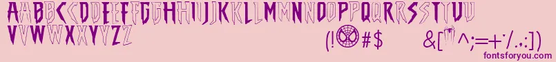 TheAmazingSpiderMan Font – Purple Fonts on Pink Background