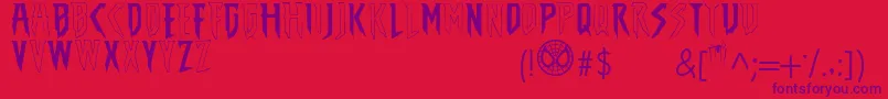 TheAmazingSpiderMan Font – Purple Fonts on Red Background