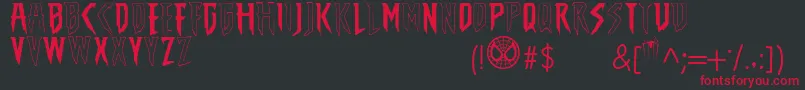 TheAmazingSpiderMan Font – Red Fonts on Black Background