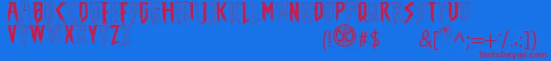 TheAmazingSpiderMan Font – Red Fonts on Blue Background