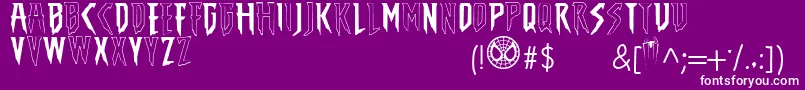 TheAmazingSpiderMan Font – White Fonts on Purple Background