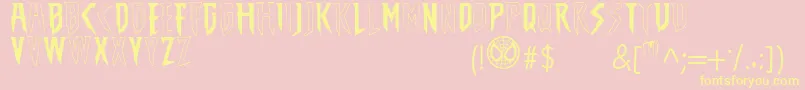 TheAmazingSpiderMan Font – Yellow Fonts on Pink Background