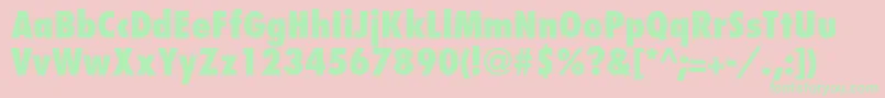 Fujiyamaextrabold Font – Green Fonts on Pink Background