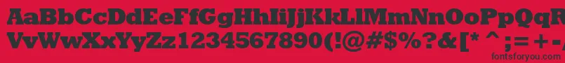 Geoslb712xbcbt Font – Black Fonts on Red Background