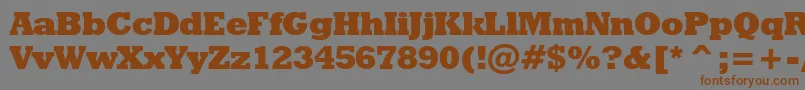 Geoslb712xbcbt Font – Brown Fonts on Gray Background