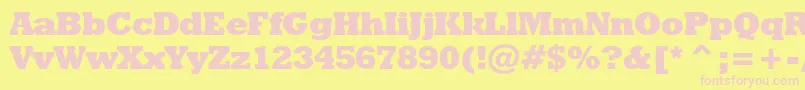 Geoslb712xbcbt Font – Pink Fonts on Yellow Background