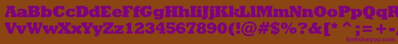 Geoslb712xbcbt Font – Purple Fonts on Brown Background