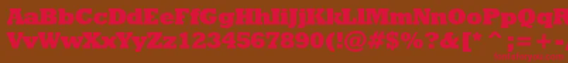 Geoslb712xbcbt Font – Red Fonts on Brown Background