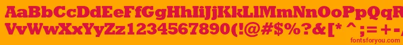 Geoslb712xbcbt Font – Red Fonts on Orange Background