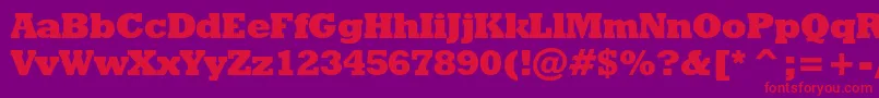 Geoslb712xbcbt Font – Red Fonts on Purple Background
