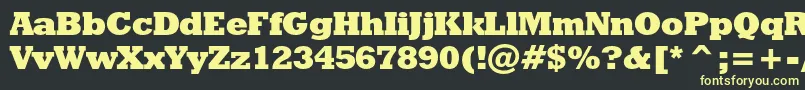 Geoslb712xbcbt Font – Yellow Fonts on Black Background