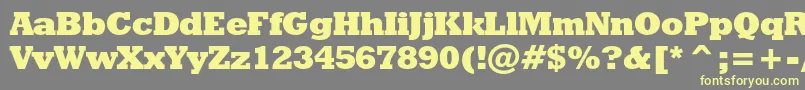 Geoslb712xbcbt Font – Yellow Fonts on Gray Background