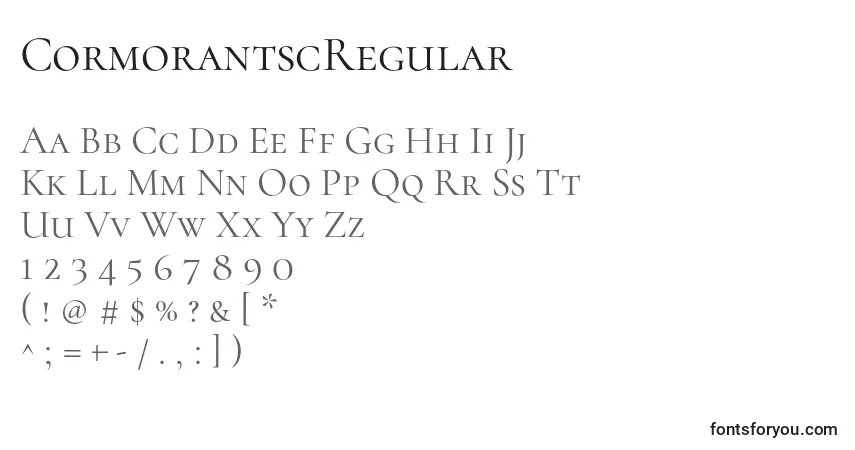 Шрифт CormorantscRegular – алфавит, цифры, специальные символы