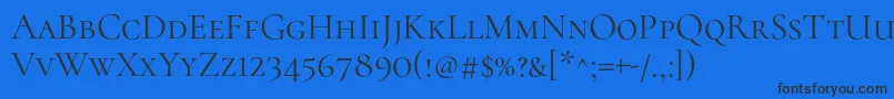 CormorantscRegular Font – Black Fonts on Blue Background