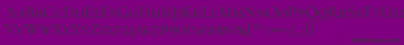 CormorantscRegular-Schriftart – Schwarze Schriften auf violettem Hintergrund