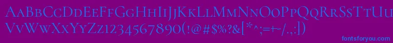 CormorantscRegular Font – Blue Fonts on Purple Background