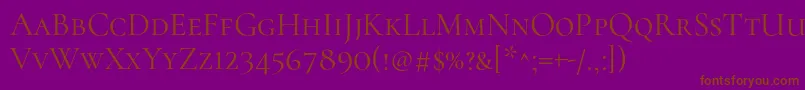 CormorantscRegular Font – Brown Fonts on Purple Background