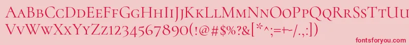 CormorantscRegular Font – Red Fonts on Pink Background