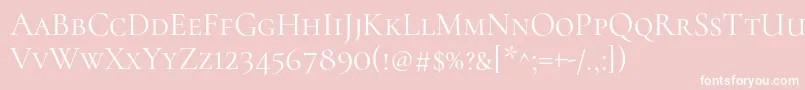 CormorantscRegular Font – White Fonts on Pink Background