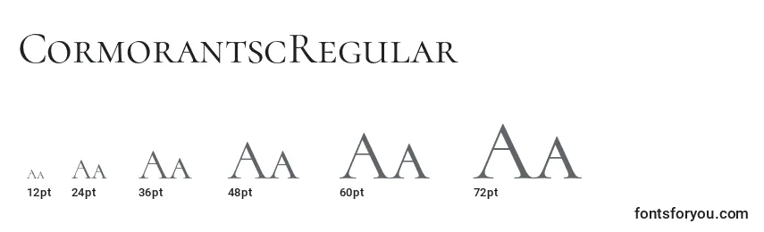Размеры шрифта CormorantscRegular