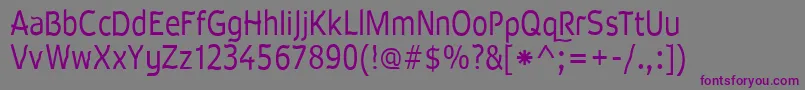 フォントWaverley – 紫色のフォント、灰色の背景