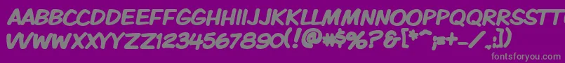 Vtckomixationcapsbold Font – Gray Fonts on Purple Background