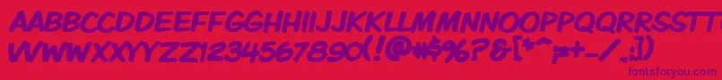 Vtckomixationcapsbold Font – Purple Fonts on Red Background