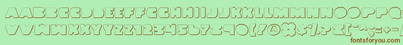 LandWhaleOutline Font – Brown Fonts on Green Background